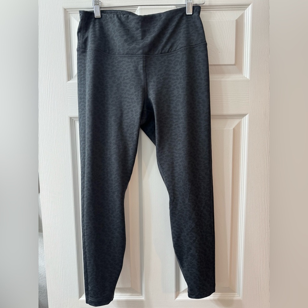 90 Degree By Reflex Black Leopard Print Leggings